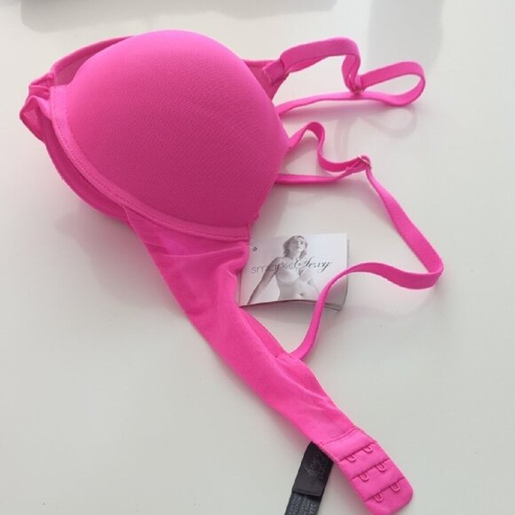 Smart & Sexy Bombshell Push Up Vibrant Hot Pink Bra - 34A NWT - Picture 3 of 5